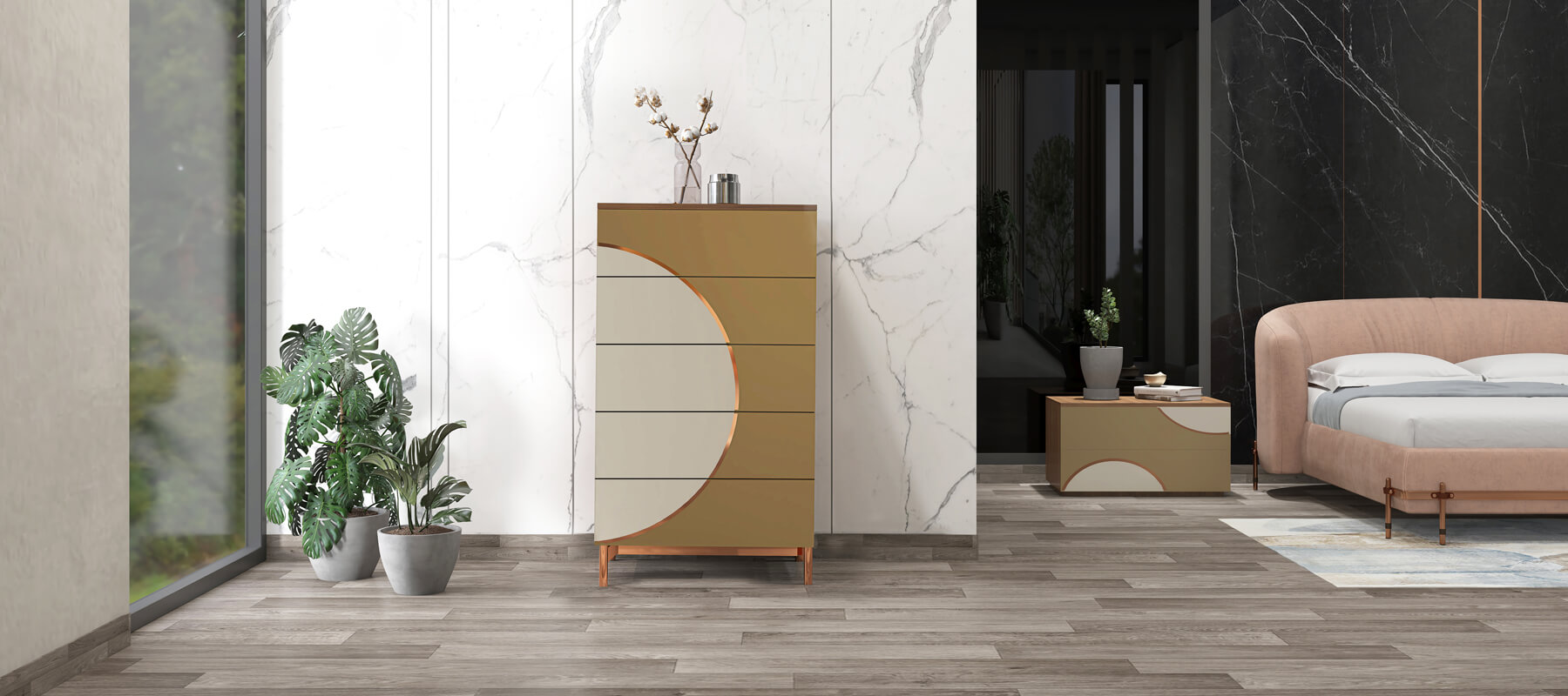 CRESCENT CHEST OF DRAWER