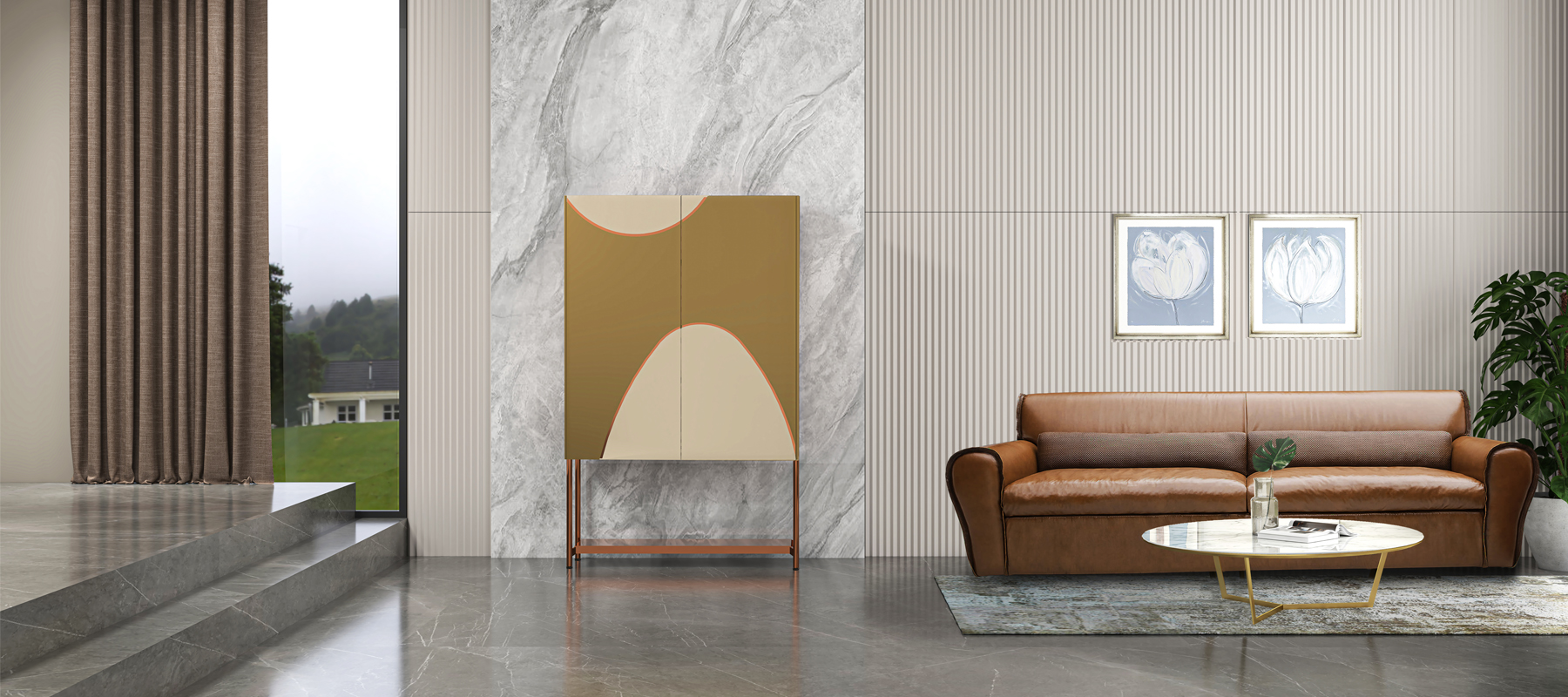 CRESCENT HALF SHELVING UNIT